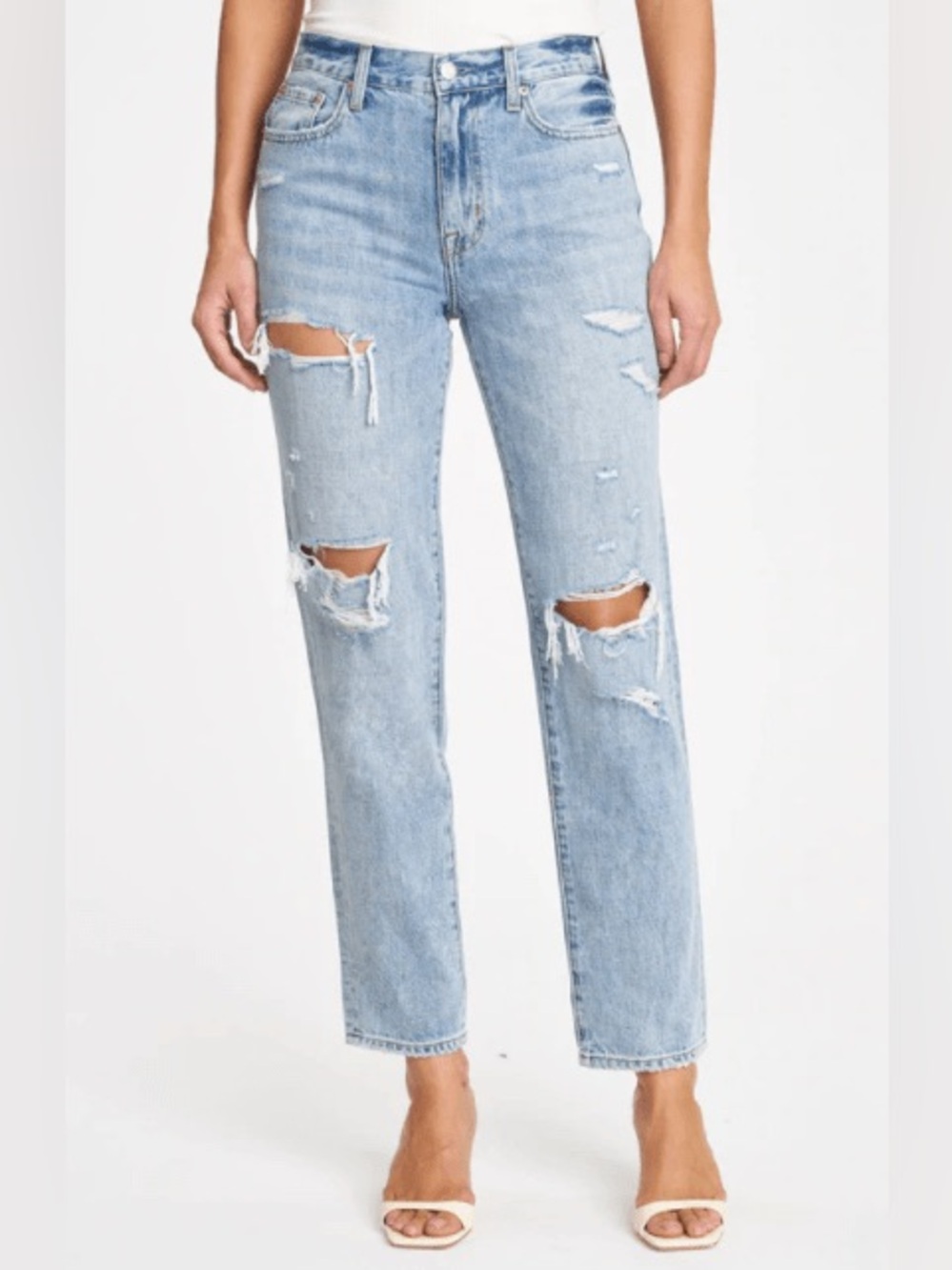 Pistola Presley High Rise Relaxed Distressed Roller Jeans